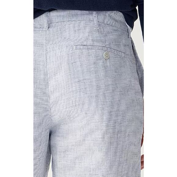 J.Crew 9" Linen Short Navy/White Bermuda Short Men Sz 36 - Picture 3 of 8